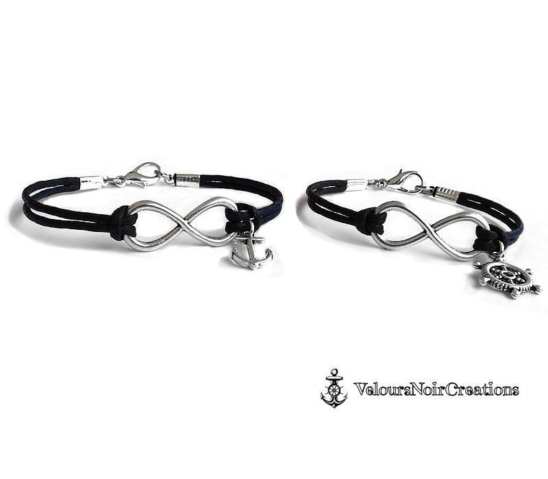Bracciale Coppia Infinito Intrecciato – 2 Pezzi In Lega, Regalo Per Lui E Lei Per Anniversario O San Valentino