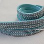 bracciale modello alcantara tuchese con borchie color argento 