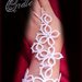 Bracciale da schiava (Slave Bracelet) gotico/dark in pizzo bianco "Fortuna"