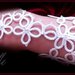 Bracciale da schiava (Slave Bracelet) gotico/dark in pizzo bianco "Fortuna"