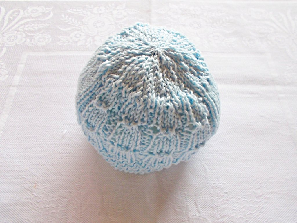 Berretto Azzurro Lavorato A Mano: Cappello A Cilindro Con - Foto 4