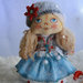 Bambola di stoffa da collezione - Bambina di inverno