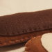 SET ECLAIR cacao & BISCOTTO a forma di FIORE lilla.Feltro.Gioco,segnaposto,soprammobile.Puntaspilli