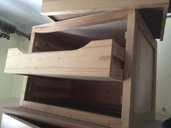 cassettiera  in legno abete 3 cassettoni