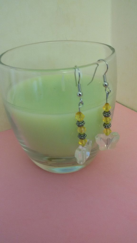 Orecchini a bottone a farfalla in argento sterling: gioielli