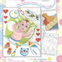 SCHEDA PUNTO CROCE PER COPERTINE CULLA E LETTINO - BABY XSTITCH COLLECTION N. 14