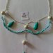 Collana azzurra e beige in howlite e ceramica