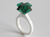 Ollo, anello solitario per sognare_versione color smeraldo