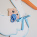Fiocco nascita Cicogna con bebè azzurro - fiocco nascita per bimbo