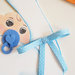 Fiocco nascita Cicogna con bebè azzurro - fiocco nascita per bimbo
