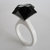 Ollo, anello solitario per sognare_versione color diamante nero
