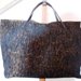 Borsa "Tote Bag" nero striato