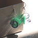 O5.15 - orecchini verdi pendenti con bottoni vintage - Linea Flower Power