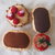 SET da  4 MIGNONS: 2 mini ECLAIRS +Barchetta di frolla e Frutti Rossi +Beignet con decorazione di fiore e perline