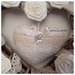 Cuore/fiocco nascita shabby chic in vimini con rose ,farfalle ,pizzo e cuore imbottito