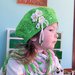 Basco berretto per bambine decorato con fiorellini colorati