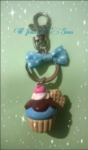 portachiavi cupcake in fimo