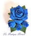 Spilla "Rose Blu" fatta a mano