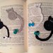 Segnalibro gatto kitty all'uncinetto, fatto a mano amanti dei libri