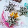  charms in argento tibetano FIOCCO DI NEVE - Hobby creativi