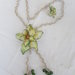 parure "greenflower" collection love sospeso trasparente collana + anello 
