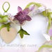 Ghirlanda shabby a forma di cuore con fiori foglie e cuoricino di legno da appendere