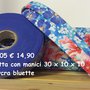 Kit vaschetta con manici abbinati e 500 gr di lycra bluette