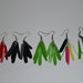 orecchini striscie di plastica riciclata, orecchini vari colori... adatti per la stagione estiva