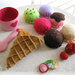 Giocattolo Set gelato in feltro (piccolo) - Alimenti e cibo in feltro per bambini