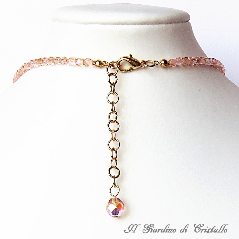 C1 Collana Girocollo Originale Con Fiore A Chiacchierino       Coll - Foto 7