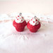 Orecchini cupcakes red velvet in fimo