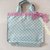 Borsa shabby azzurra a pois bianchi fatta a mano♥