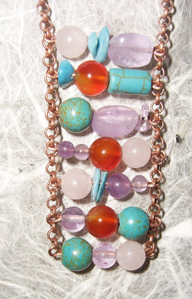 Bracciale 7 Pietre Chakra Jovivi | Con Catena In Rame Placcato Oro 14K | Regolabile E Allungabile