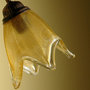 Tazzina in vetro soffiato di murano ambra ricambio per lampadari