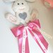 Fiocco nascita rosa con coniglietto in pannolenci fatto a mano♥