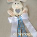 Fiocco nascita azzurro con coniglietto in pannolenci fatto a mano♥