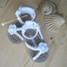 Scarpine sandali bianchi neonata/bambina fatti a mano in puro cotone -  uncinetto