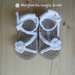 Scarpine sandali bianchi neonata/bambina fatti a mano in puro cotone -  uncinetto