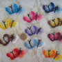 12 farfalline ad uncinetto vari colori