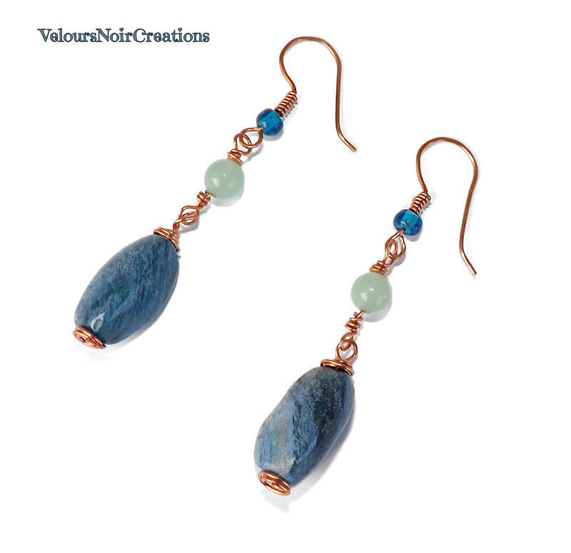 MYSTIC JEWELS by Dalia - Orecchini lunghi rotondi con pietra