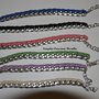 bracciali catena rivestita all'uncinetto - diversi colori disponibili