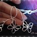 Collana a 3 fili con deliziosa farfalle in argento 925