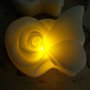 Candela in cera con LED - Farfalla&Rosa