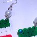 Orecchini "Viva l'Italia!" in hama beads