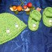 SCARPETTE + cappellino bimbi unsex realizzati ad uncinetto in misto lana 