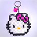 Portachiavi bimba con Hello Kitty in hama beads