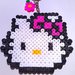 Portachiavi bimba con Hello Kitty in hama beads