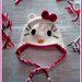 Cappello uncinetto per  bambina ispirato a Hello Kitty 