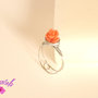 Anello regolabile con rosa