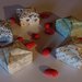 Set 5 scatoline origami porta confetti, bijoux, per feste ed eventi
